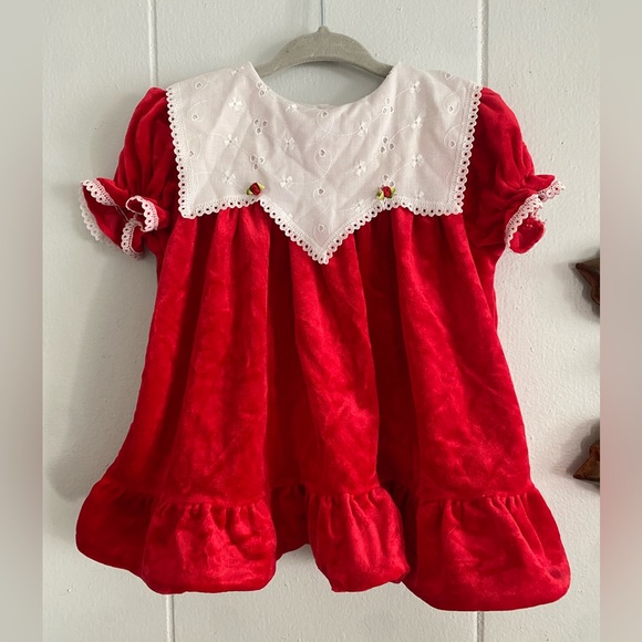 Vintage Infant Christmas Dress - Picture 1 of 4